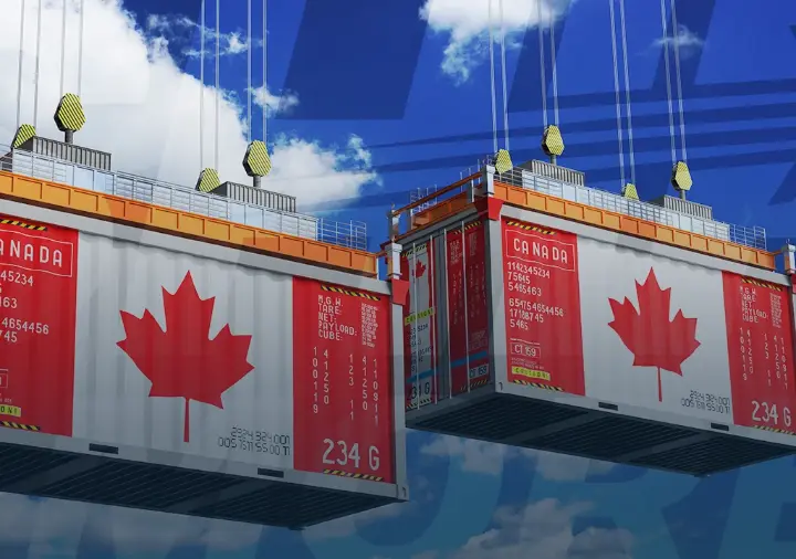 kanada bayraklı ağır yük freight